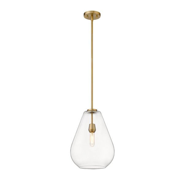Ayra 1 Light Pendant, Olde Brass & Clear, Z-Lite, Mfr#: 488P12-OBR